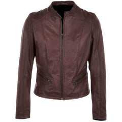 Classic- Women's Brown Leather Jacket
