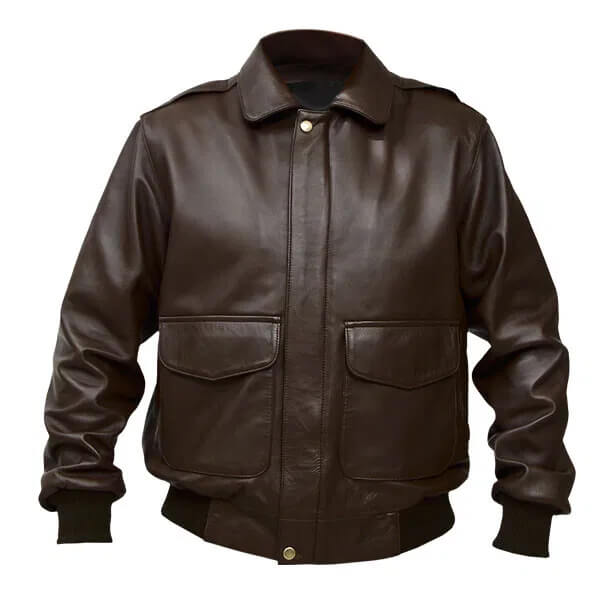 Dark Brown Leather Jacket For Men