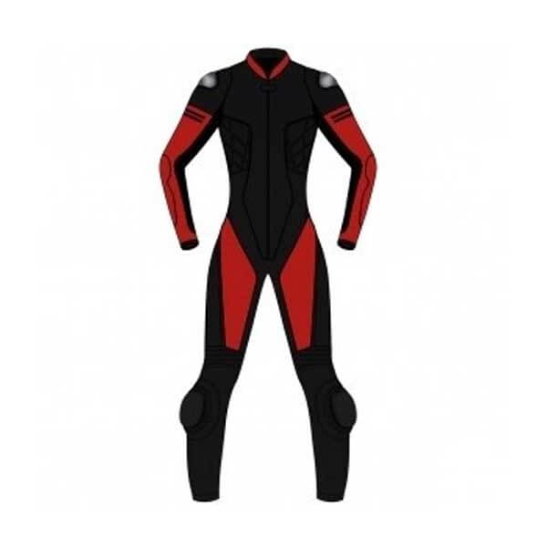 Red & Black Women Motorbike Suits