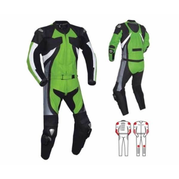 Green & Black Men Motorbike Suits