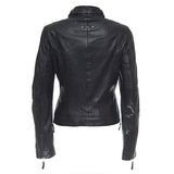 Rocks- Women's Black Leather Jacket