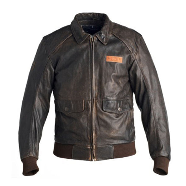 Choco Brown - Men's Bomber Leather Jacket