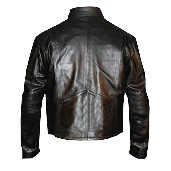 Men Black Biker Leather Jacket