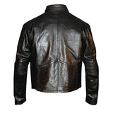 Men Black Biker Leather Jacket