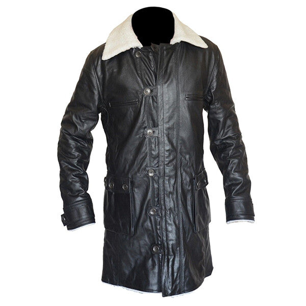 Men Black Leather Coat