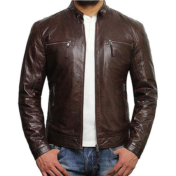 Men Brown Leather Jacket