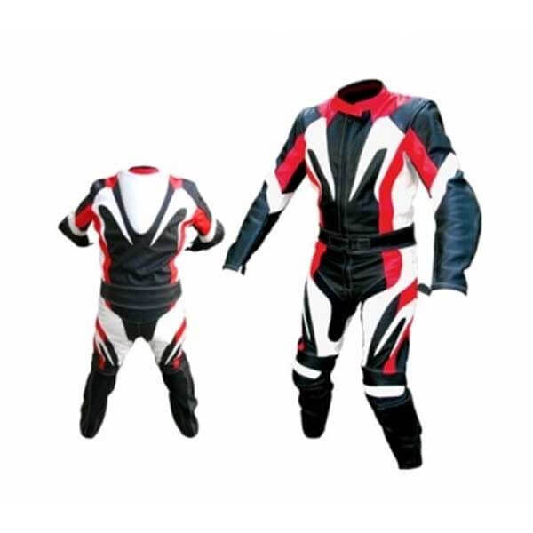 Red Pattern Men Motorbike Suits
