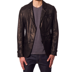Browned - Men's Leather Blazer Coat