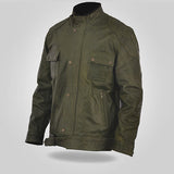 Olive - Men's Green Leather Jacket