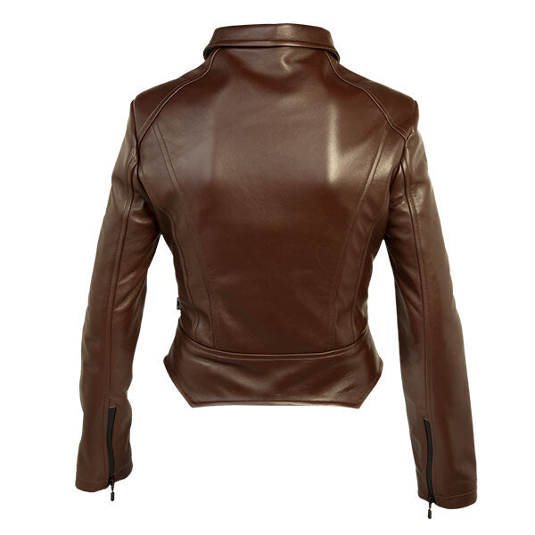 Dark Brown Women Leather Jacket