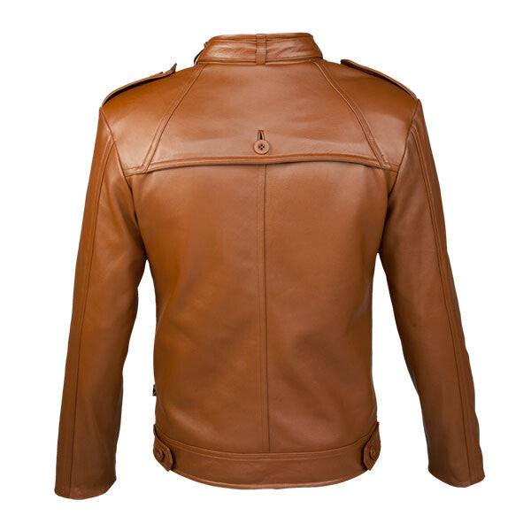Camel Brown Men Leather Jacket