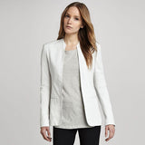 White Women Leather Jacket