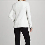 White Women Leather Jacket