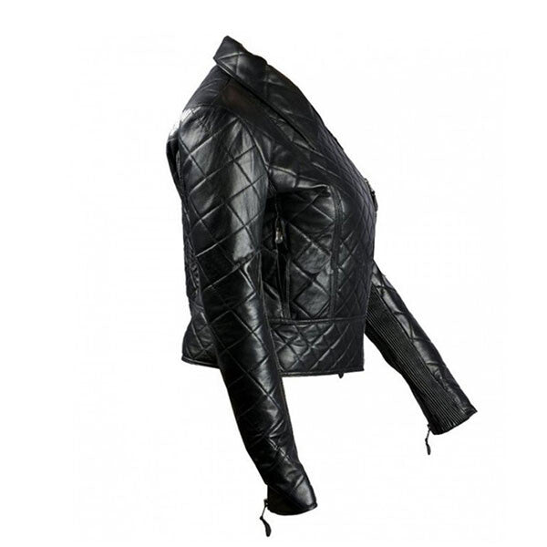 Blocks- Women's Black Leather Jacket