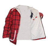 Checked- Red Leather Jacket