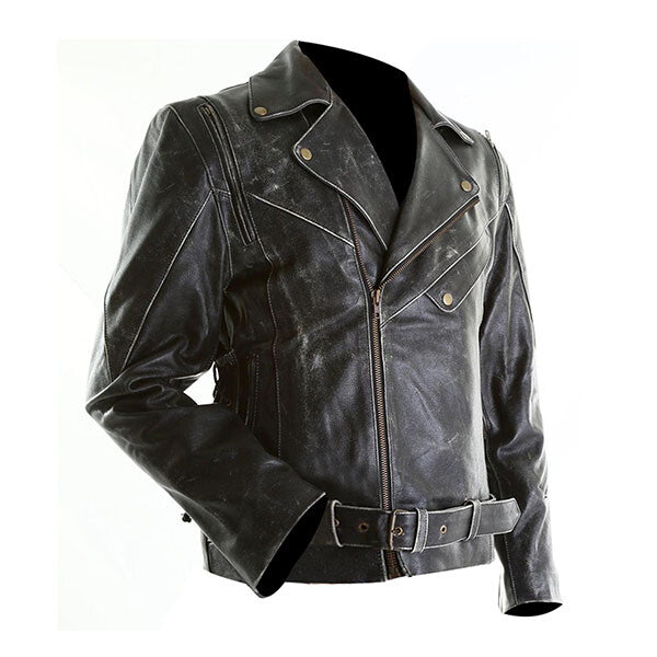Warrior- Men's Black Leather Jacket