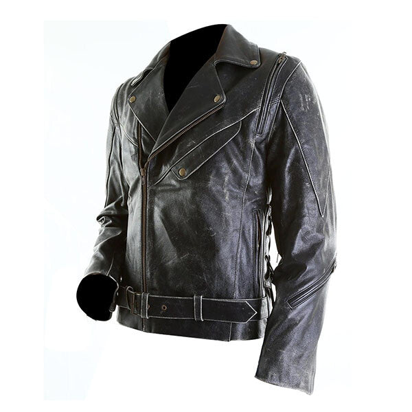 Warrior- Men's Black Leather Jacket