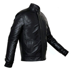 Dark- Men's Black Leather Jacket