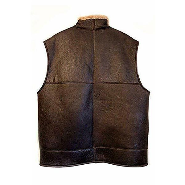 Brown- Men's Leather Vest