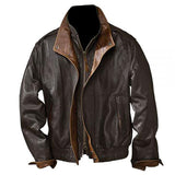Brown-Black- Men's Leather Jacket