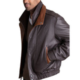 Brown-Black- Men's Leather Jacket