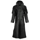 Slayer- Women's black Long Leather Coat (Trench Coat)