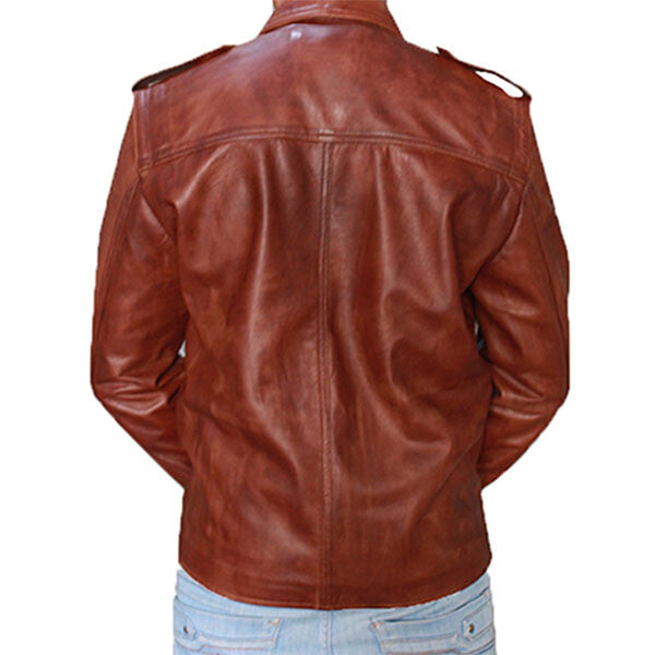 Horse-Men's Brown Leather Jacket