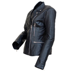 Fancy- Women's Black Leather Jacket