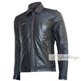 Ride Dead Skull Black Biker Men's Leather Jacket