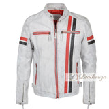 Ghost Rider Jacket - Skull Jacket | White Leather Jacket For Men