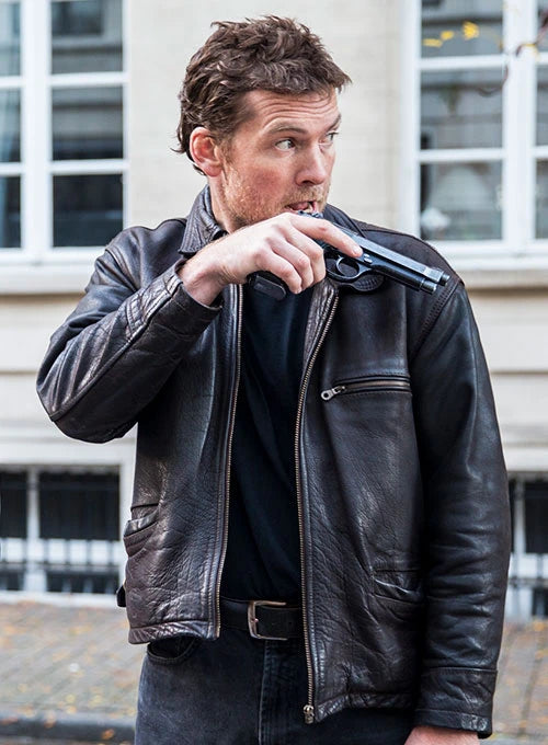 SAM WORTHINGTON KIDNAPPING MR HEINEKEN LEATHER JACKET