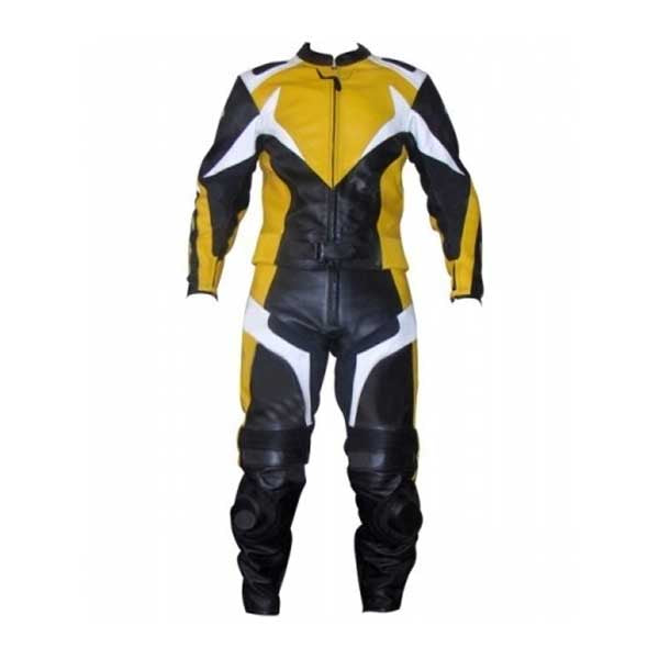 Yellow Pattern Men Motorbike Suits